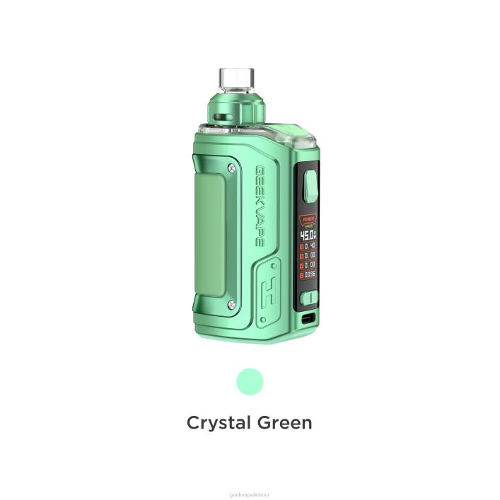 Geek Vape Kaina - GeekVape h45 (aegis hero 2) pod mod kit Crystal leidimas krištolo žalia 2Z4D143